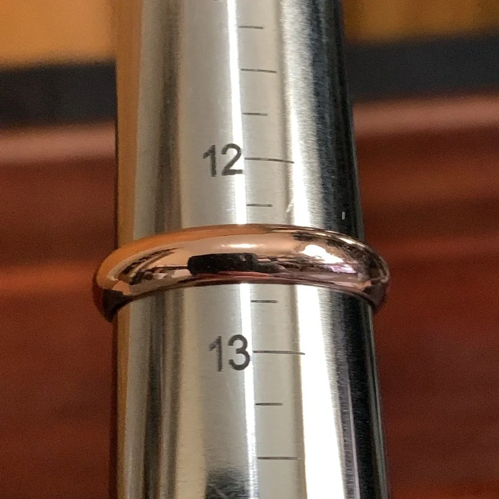 Rose gold tone stainless steel ring size 12.5